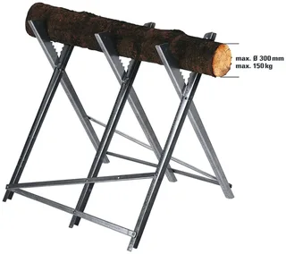 Zaagbok - Max. belasting: 150 kg - Lengte: ca. 80 cm - Inklapbaar - Max. diameter houtblokken: Ø30 cm - 3 werkhoogtes: 60, 64 en 68 cm de Einhell – image du produit 3 sur 5