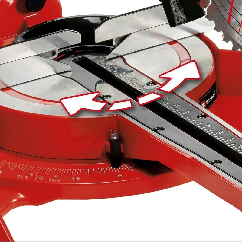 TC-SM 2534/1 Dual Afkort-, kap- en verstekzaag 2100 W 250 mm van Einhell, Rood, Zwart – productafbeelding 4 van 5