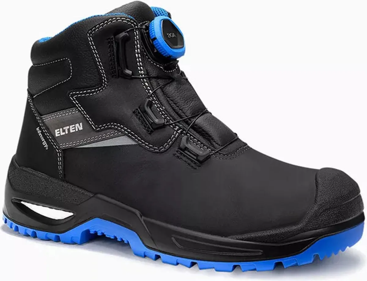 hoge werkschoenen STEFANO XXSG BOA zwart blauw S3 von Elten, Schwarz, 40 – Produktbild