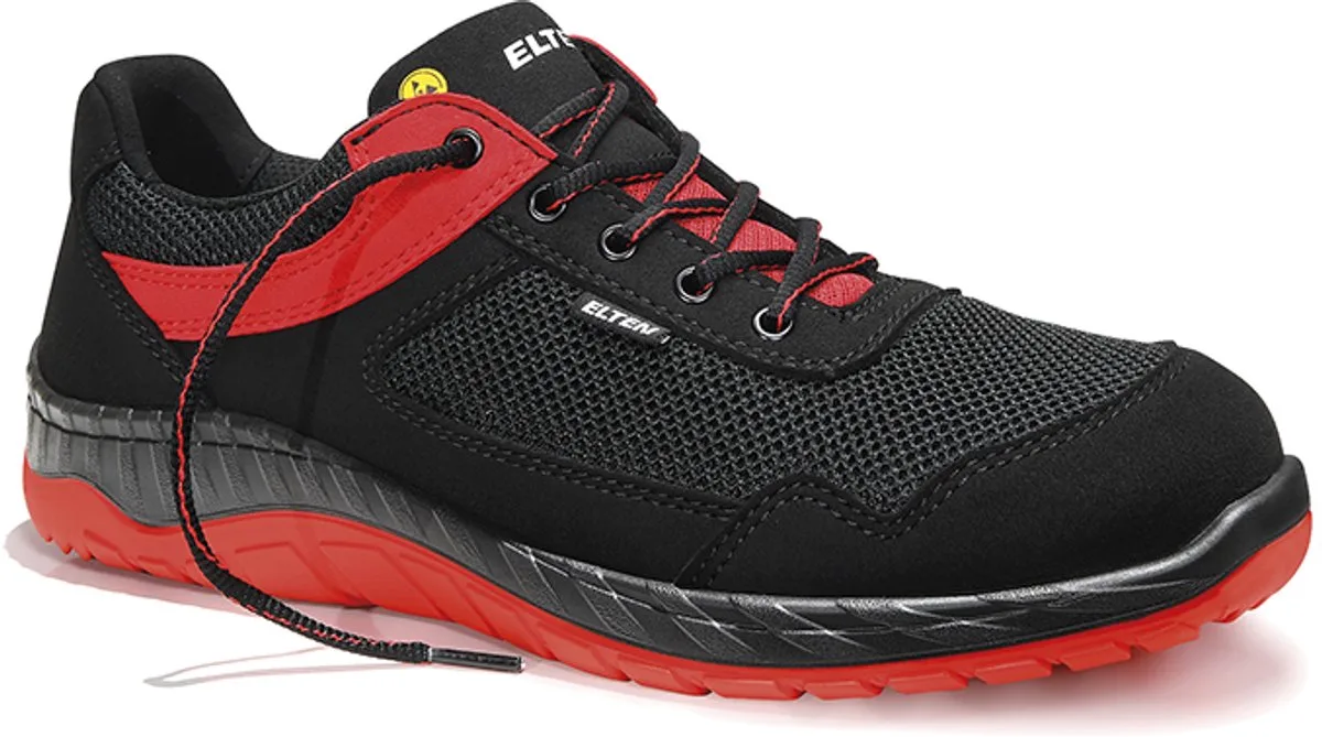 Lonny Red Low S1P 729521 - Zwart/Rood by Elten, Black, Red, 38 – product image