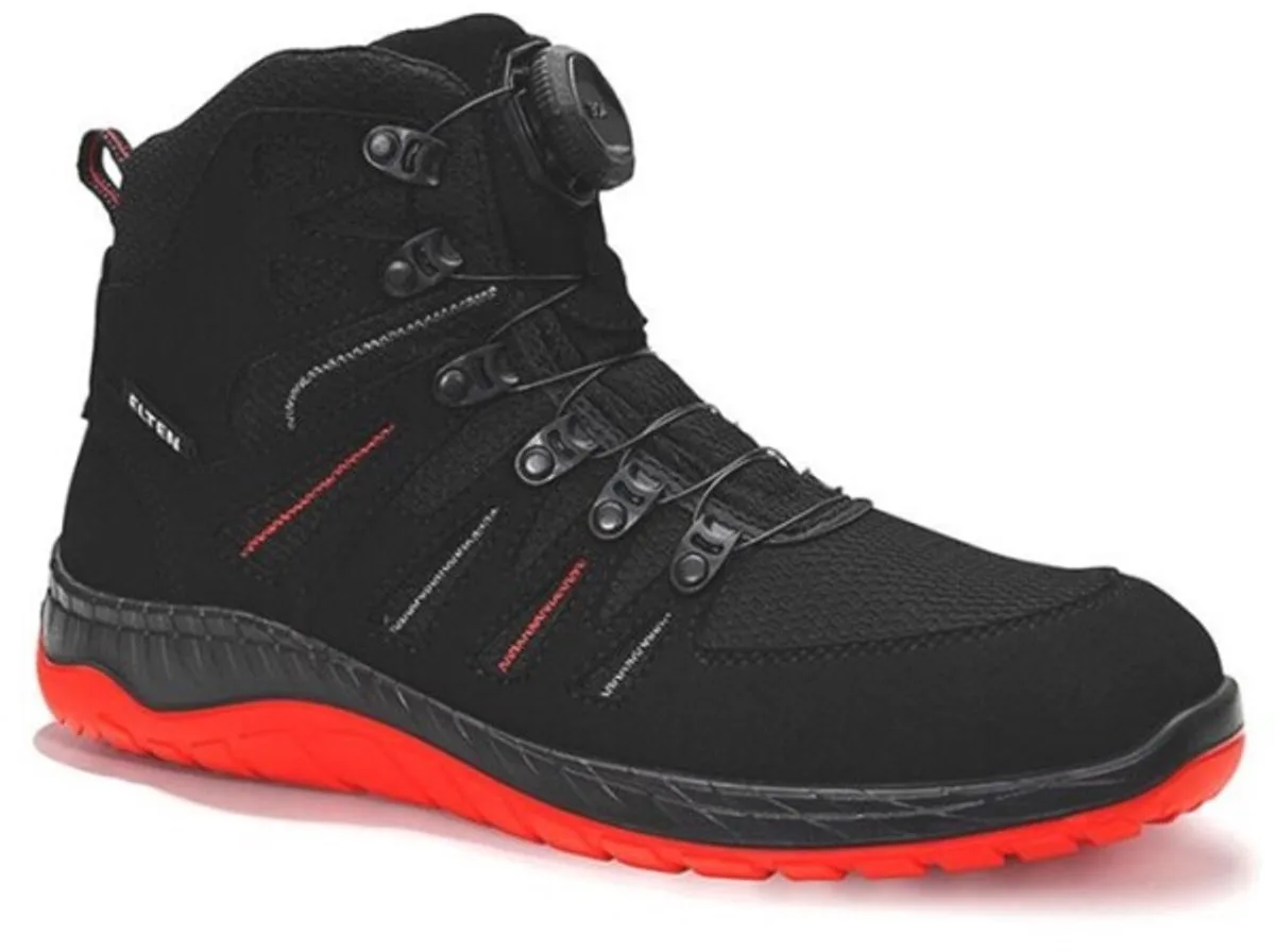 Maddox BOA 769151 Mid S3 ESD - Zwart/Rood von Elten, Schwarz, Rot, 41 – Produktbild