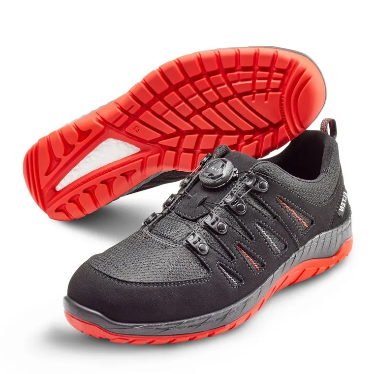 Maddox BOA® Black-Red Low sikkerhedssko S3 (Sort, 37) de Elten – image du produit
