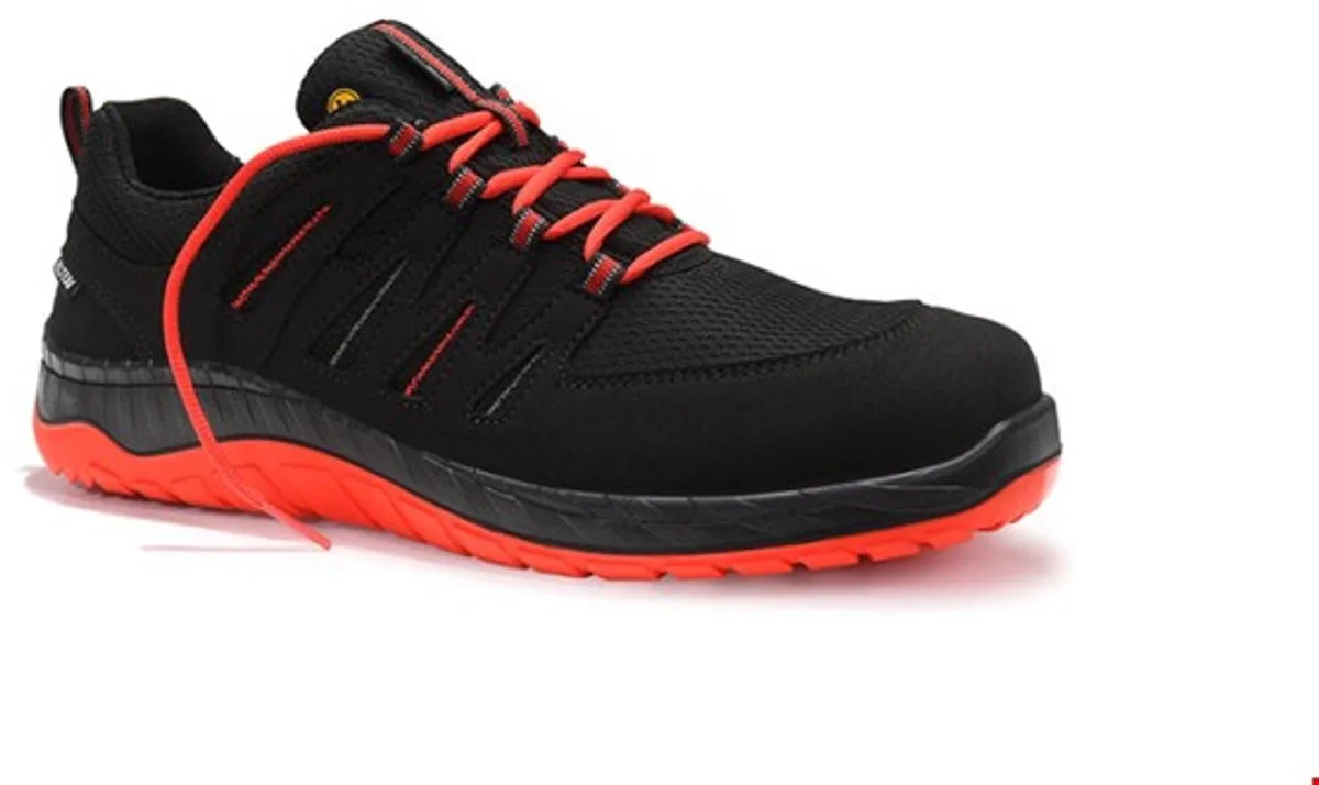 MADDOX Compo werkschoenen zwart-rood S3S Laag von Elten, Schwarz, 43 – Produktbild