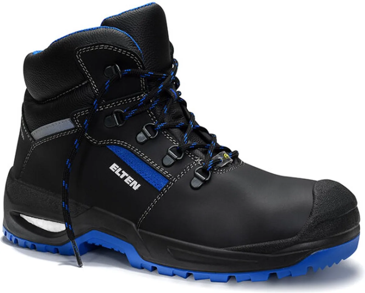 werkschoenen - LEONARDO XXSG - halfhoog - ESD S3 von Elten, Schwarz, Blau, 42 – Produktbild