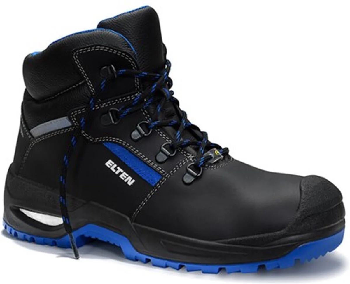 werkschoenen - LEONARDO XXSG - halfhoog - ESD S3 von Elten, Schwarz, Blau, 46 – Produktbild