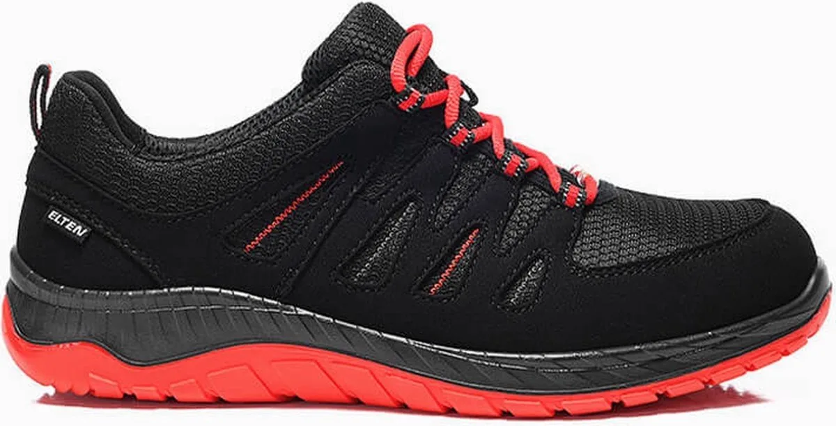 Werkschoenen - MADDOX black-red Low ESD S3 - Unisex van Elten, Zwart, Rood – productafbeelding