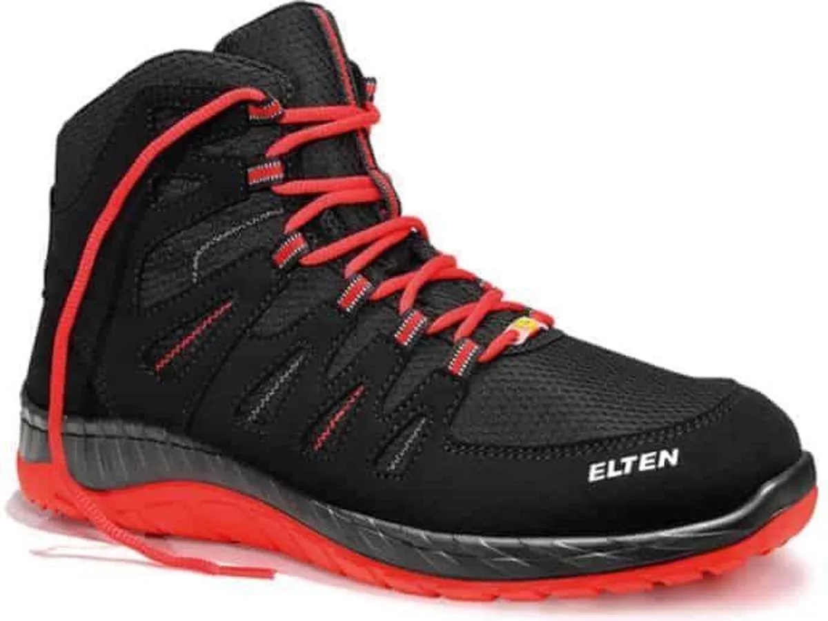 Werkschoenen - MADDOX black-red Mid ESD S3 - Unisex de Elten, Noir, Rouge – image du produit