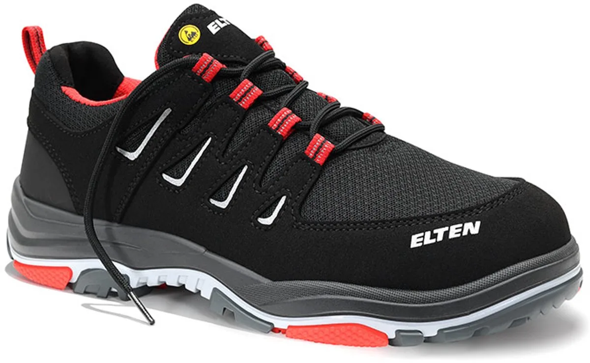 William Red Low 7274101 S1P Type 1 - Zwart/Rood de Elten, Noir, Rouge, 46 – image du produit
