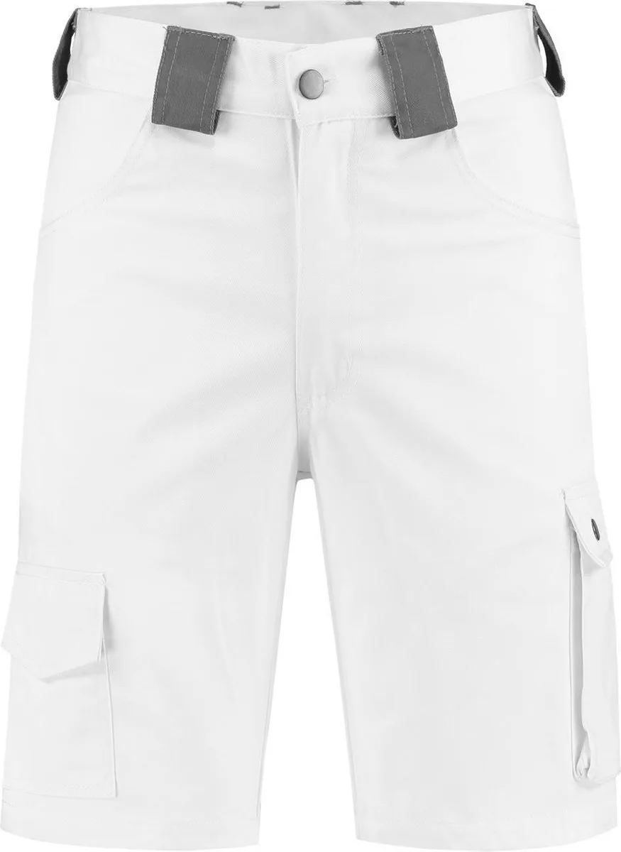 Korte Werkbroek Schilder Bermuda kat/pol Wit van EM Workwear, Wit, 66 – productafbeelding