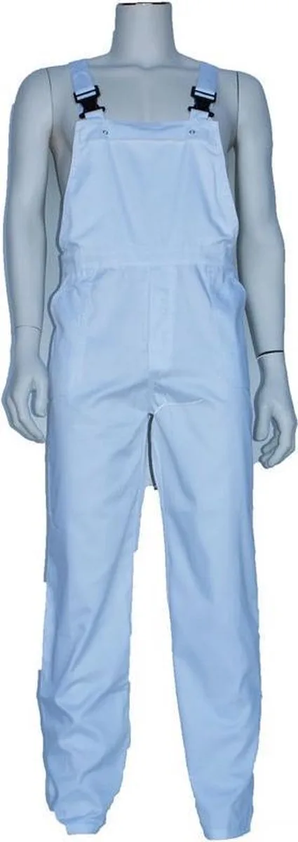 Tuinbroek Polyester/Katoen Wit van EM Workwear, Wit, 164 – productafbeelding