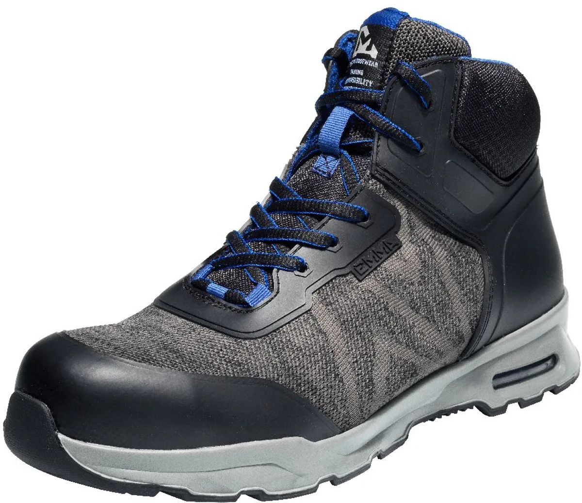 Hoge Werkschoen New York D S1P - Grijs/Zwart von Emma, Grau, Schwarz, 46 – Produktbild