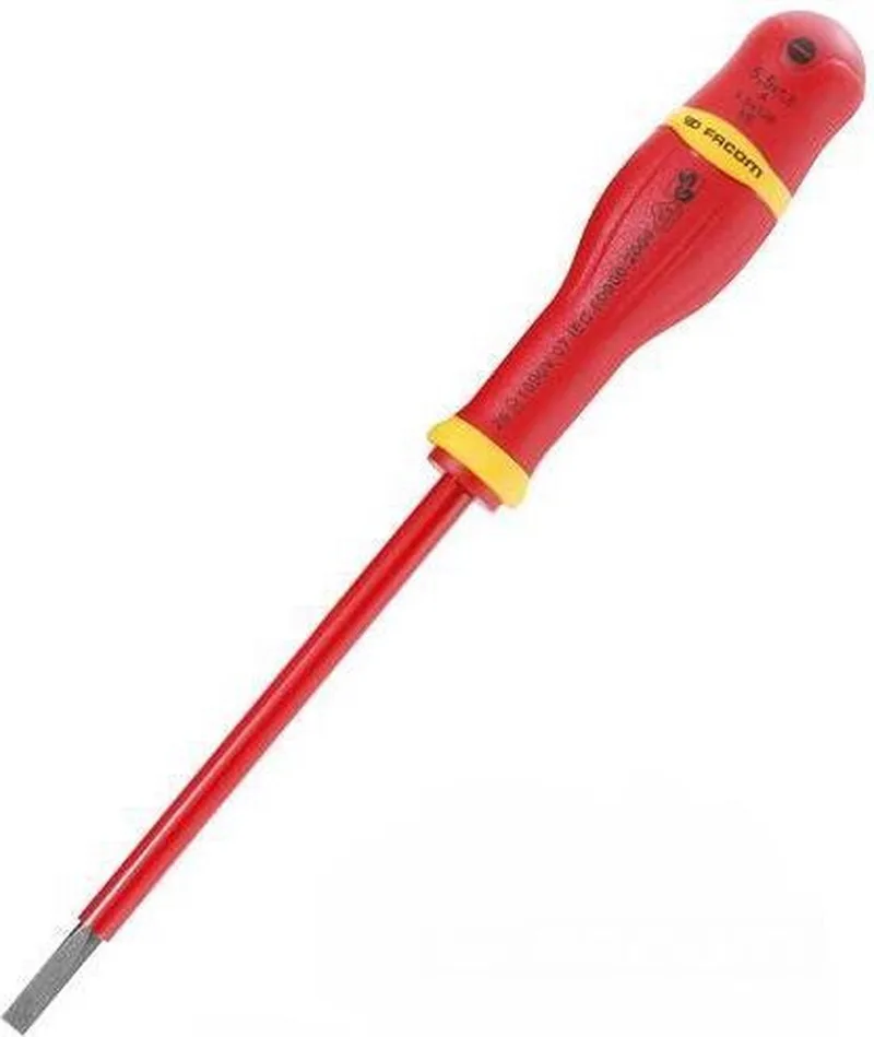 AT5.5X125VE - Tot 1000 Volt geïsoleerde PROTWIST® schroevendraaier voor sleufschroeven von Facom, Rot – Produktbild