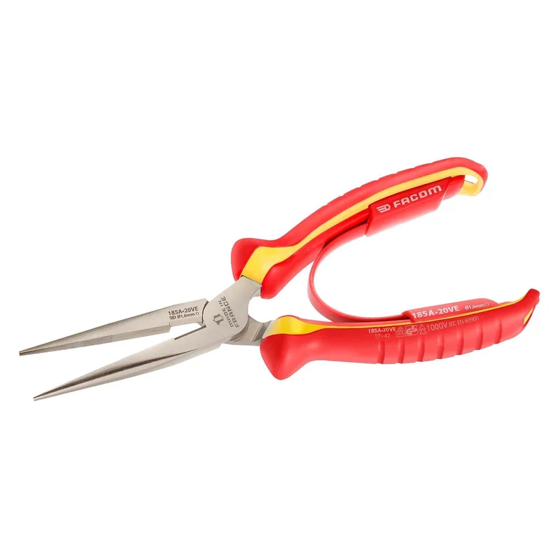Facom 200mm Rechte Tang met Halfronde Bek VDE - 185A.20VE by Facom – product image
