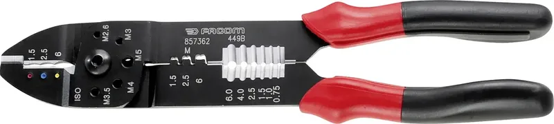 Facom 449B Crimpzange Isolierte Kabelschuhe, Isolierte Kabelverbinder 1.5 bis 6 mm² by Facom – product image