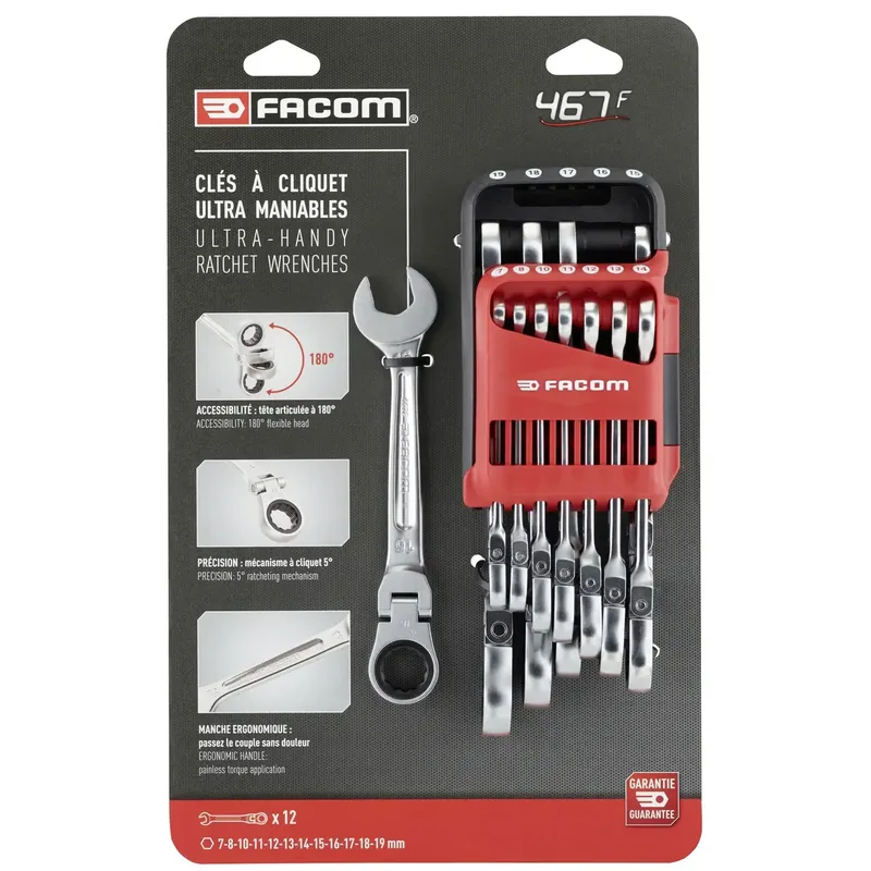 Facom 467BF.JP12PB Knarren-Ring-Maulschlüssel-Satz von Facom – Produktbild