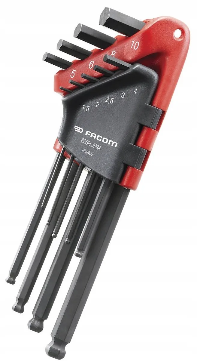 Facom 83SH.JP9A Inbussleutelset met kegelkop 1,5-10mm (9-delig) von Facom – Produktbild