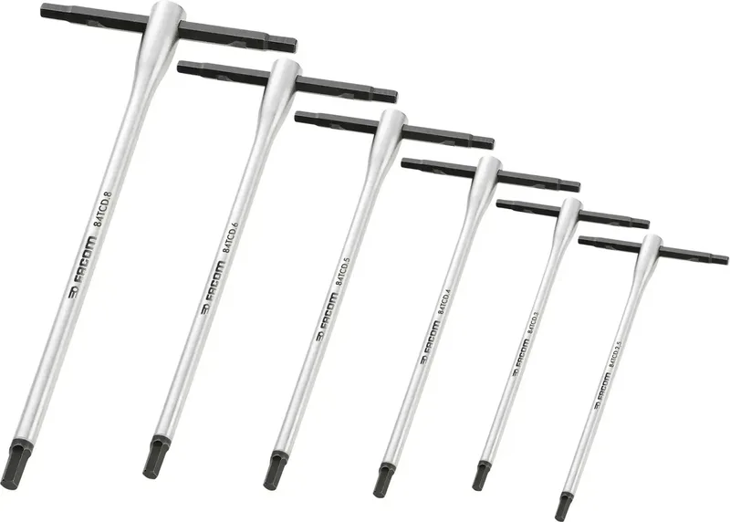 Jeu de clés mâles coudées Facom 84TCD.J6 6 pans intérieurs 6 pièces de Facom – image du produit 1 sur 2