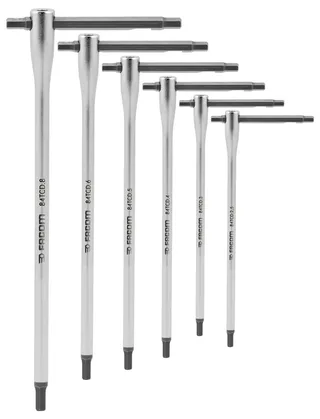 Jeu de clés mâles coudées Facom 84TCD.J6 6 pans intérieurs 6 pièces de Facom – image du produit 2 sur 2