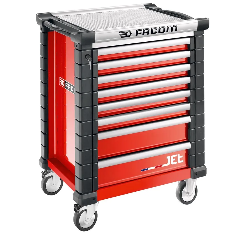 Gereedschapswagen Rood met 8 laden M3 - JET - JET.8M3A van Facom – productafbeelding
