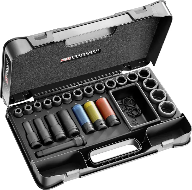 IMPACT-Steckschluessel 1/2Z, Set 27-tlg NS.550BPB Sechskant-Bit 27teilig 1/2 (12.5 mm), Außen-Sechskant de Facom – image du produit