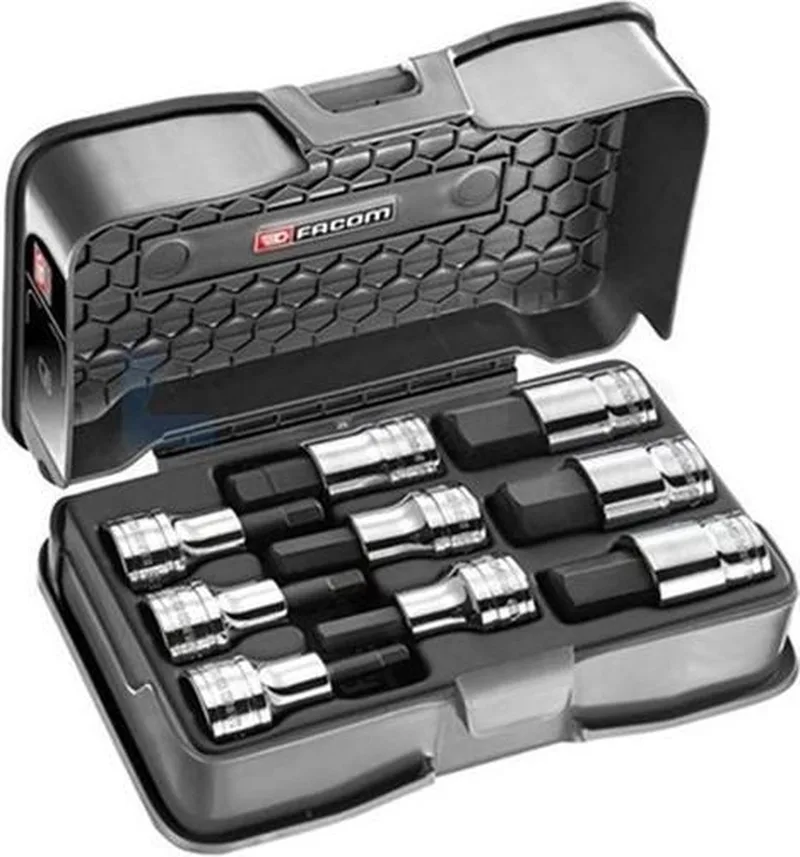 Inbus Dopsleutel-Bitinzetset 9-Delig 1/2" by Facom, Black – product image
