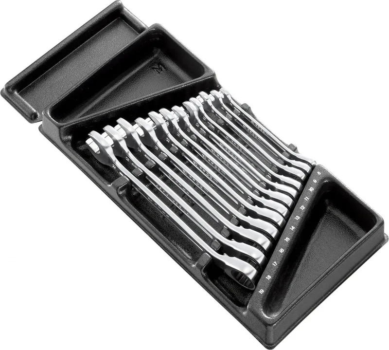 Module Anti-Slip Ringsteeksleutels met ratel - 12-delig - MOD.467BJ12PB von Facom – Produktbild