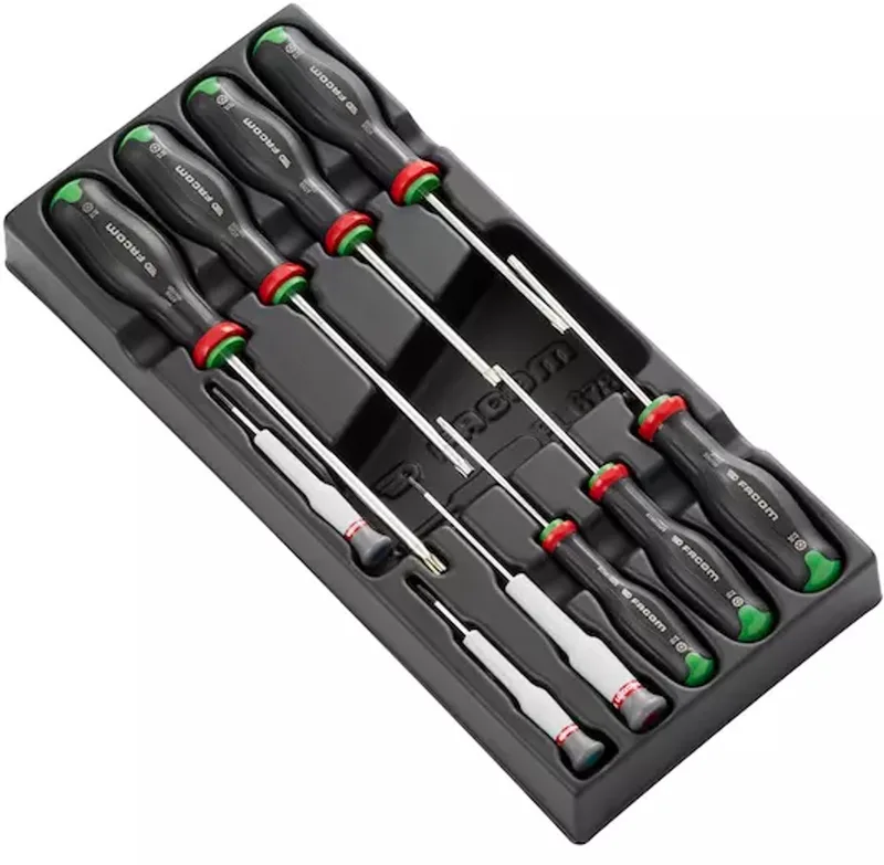 Modules Protwist® schroevendraaiers op een kunststof inlay - MOD.AT6 von Facom, Grün – Produktbild
