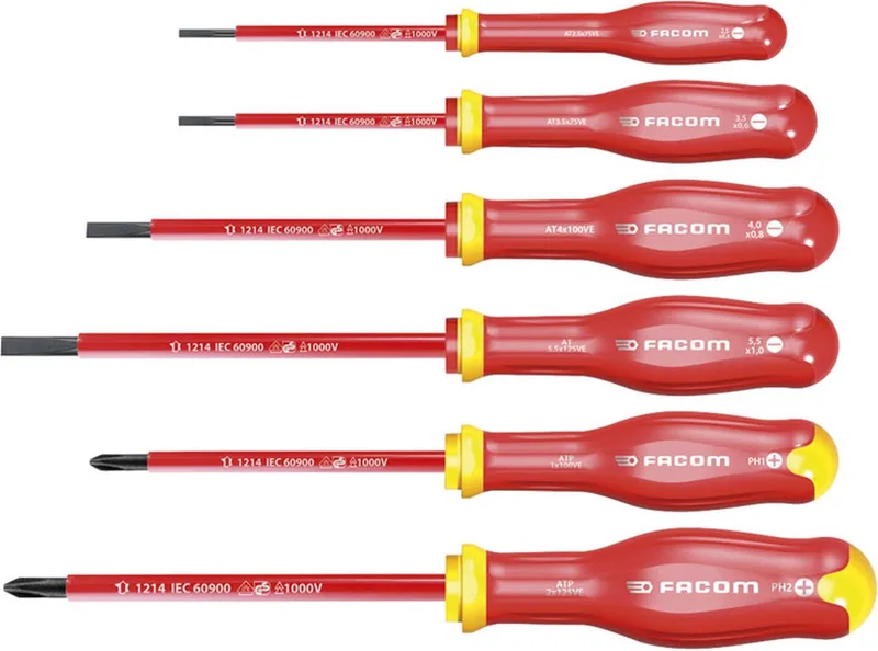 Set van 6 1000V Schroevendraaiers - ATPVE.J6PB by Facom, Yellow – product image