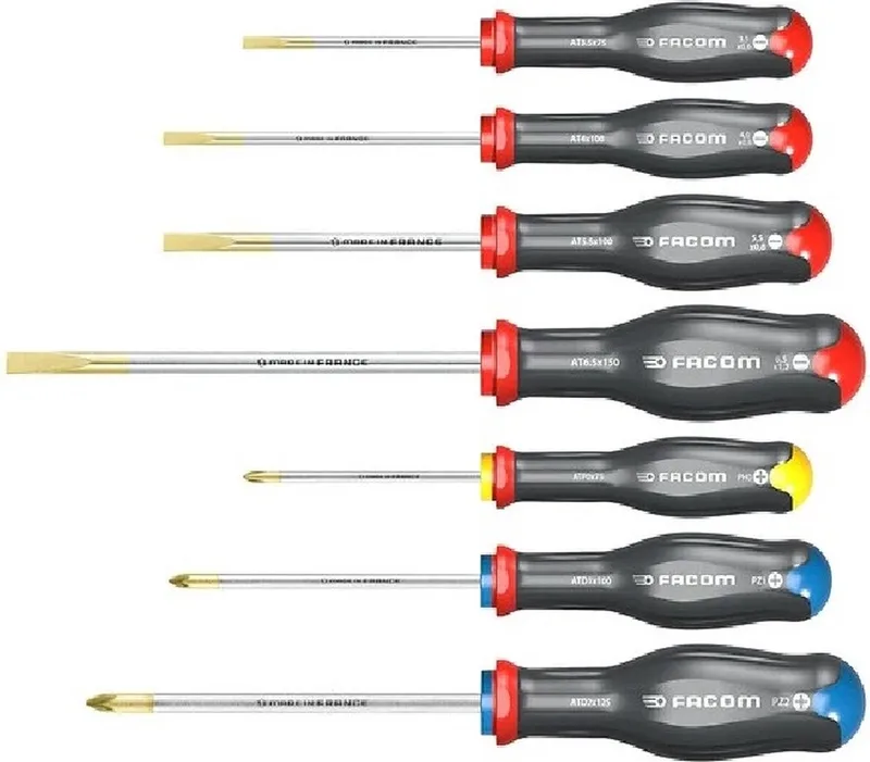 Set van 7 PROTWIST-schroevendraaiers van Facom, Zwart – productafbeelding