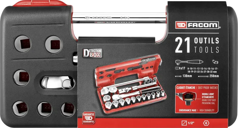 Steckschlüsselsatz metrisch 1/2 (12.5 mm) 20teilig SL.DBOX1PB by Facom – product image