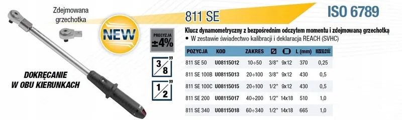 USAG Momentsleutel 68-340 Nm 1/2" Ratel 811SE by Facom – product image