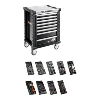 Werkstattwagen JET.8GM3 mit 9 Modulen von Facom – Produktbild