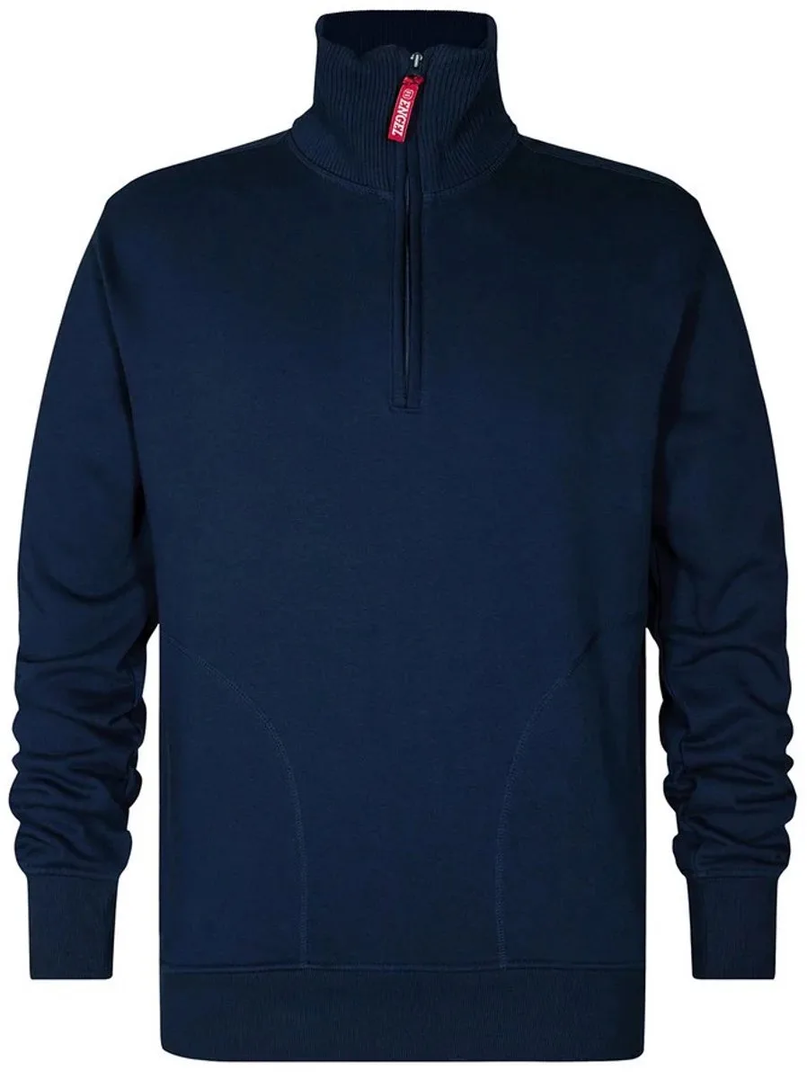 Comfortabel sweatshirt met hoge kraag en rits van FE Engel, Blauw, L – productafbeelding