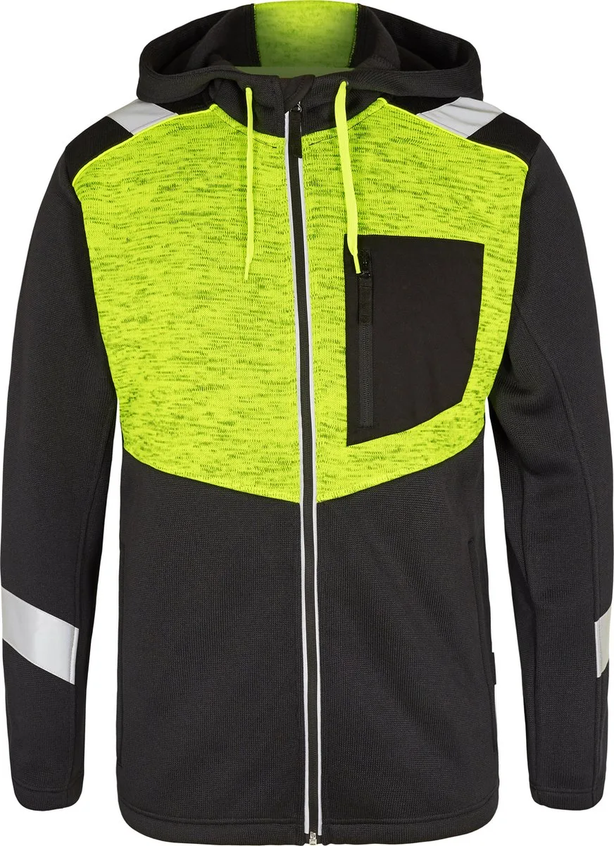 FE Engel 8870-256 Gebreide Cardigan werkvest fra FE Engel, Sort, L – produktbillede