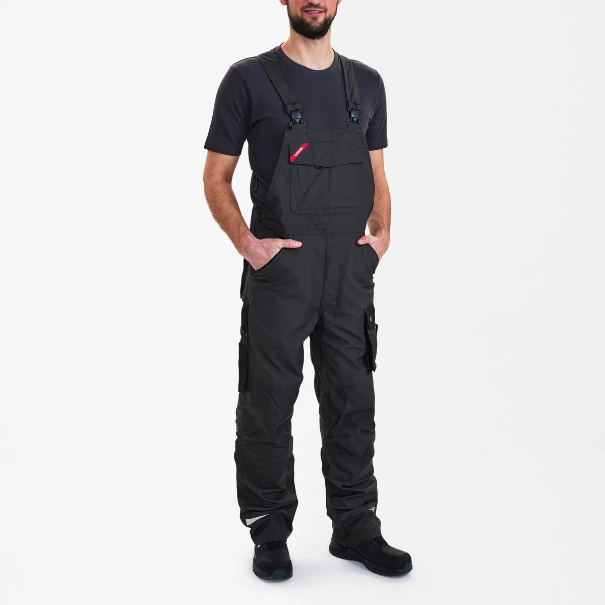 Galaxy Amerikaanse overall 3810-254 - Anthracite Grey / Black - 25 van FE Engel, Anthracite Grey, Zwart – productafbeelding
