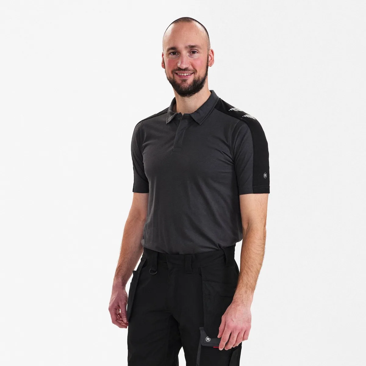Galaxy polo 9811-141 - Anthracite Grey / Black de FE Engel, Anthracite Grey, Noir, L – image du produit