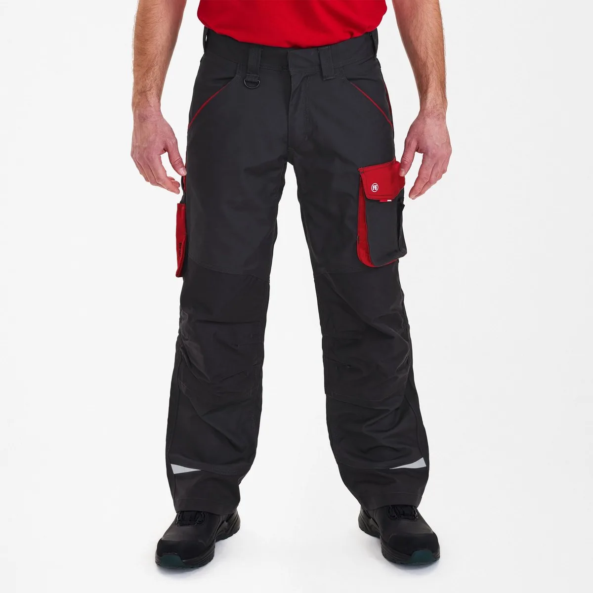 Galaxy werkbroek 2810-254 - Anthracite Grey / Tomato Red från FE Engel, Anthracite Grey, Tomato Red, 48 – produktbild