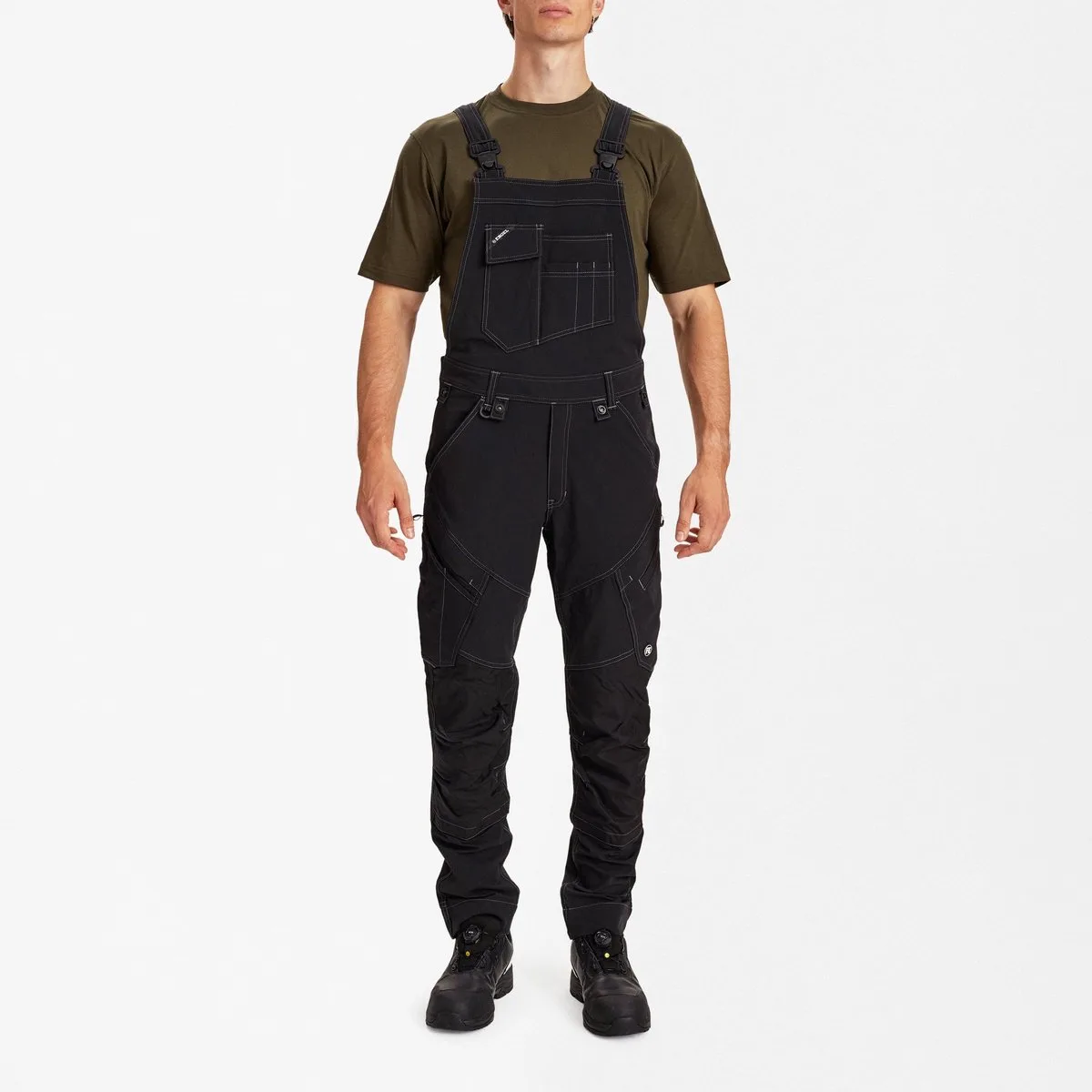 X-Treme Amerikaanse overall met 4-weg stretch 3369-317 - Black van FE Engel, Zwart, 52 – productafbeelding
