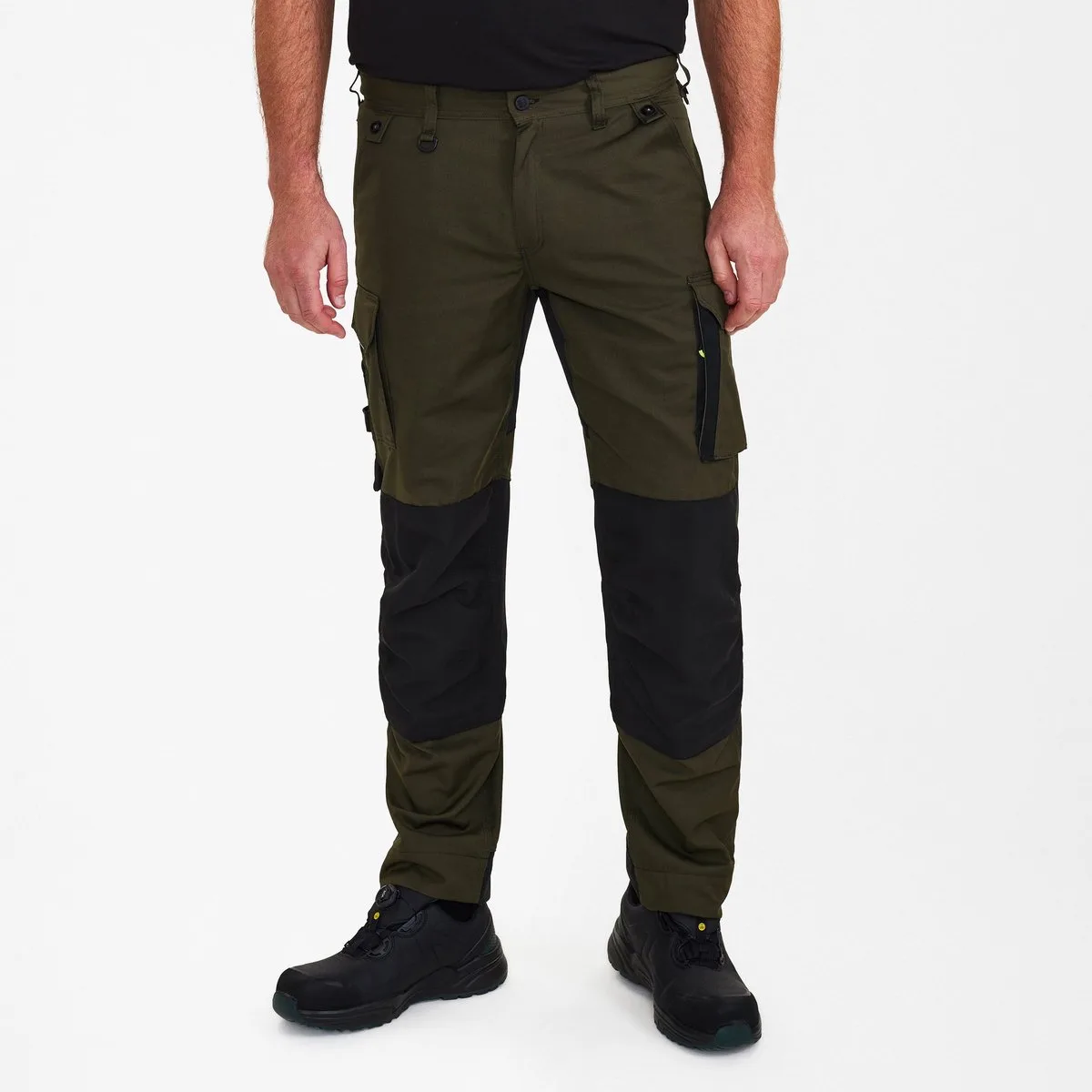 X-treme werkbroek met stretchstof 0362-740 - Forest Green / Black van FE Engel, Forest Green, Zwart, 54 – productafbeelding