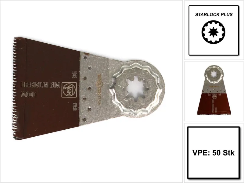 50x65mm Starlock Precision BIM-zaagblad (50 stuks) - Plus E-Cut - 63502208250 de Fein – image du produit