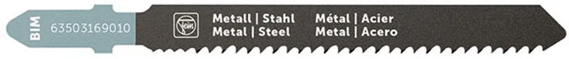 Fein 63503169010 Lame de scie sauteuse pour métal BIM 63 T1.9/2.2 MS SC 5 pc(s) de Fein – image du produit