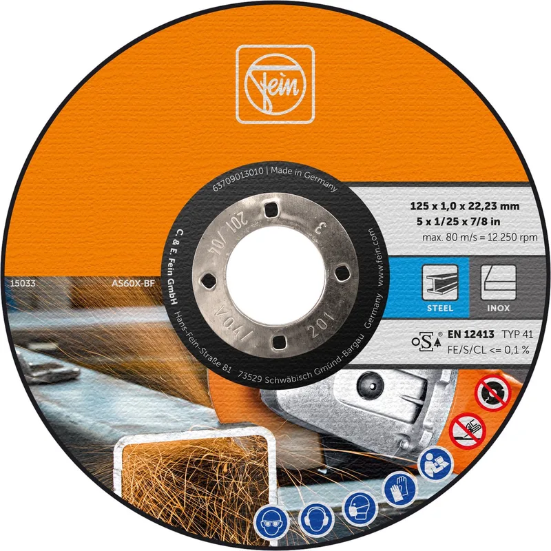 63709013010 Doorslijpschijf recht 125 mm 25 stuk(s) de Fein – image du produit