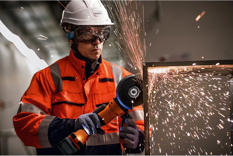 Accu-Haakse slijper PROTAGO Ø 125 mm CCG 18-125-12 PD-SEC Set 8Ah ProCORE AS - 71222062000 van Fein – productafbeelding