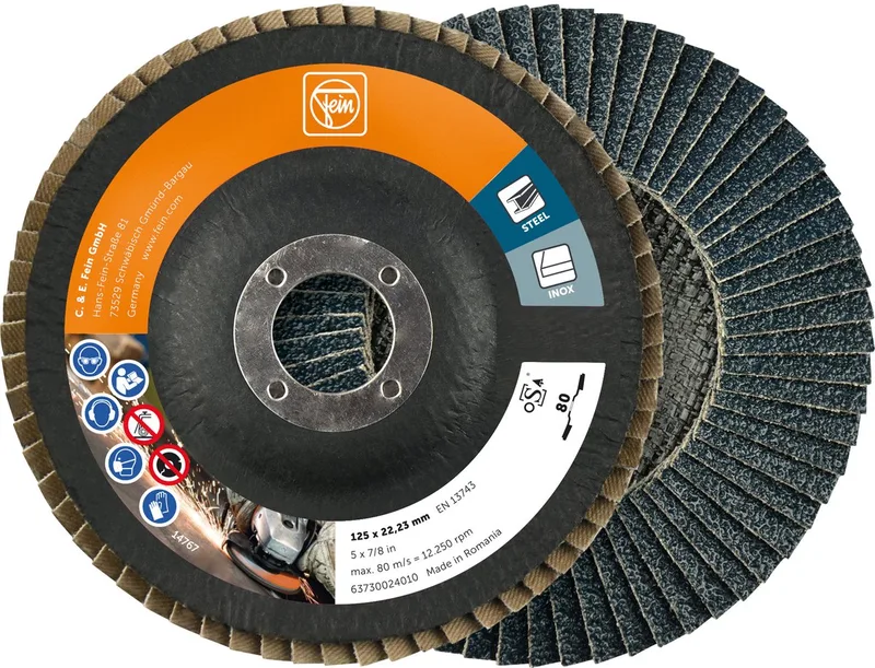 Fein 63730024010 Disque à surfacer à lamelles Diamètre 125 mm Grain=80 10 pc(s) de Fein – image du produit