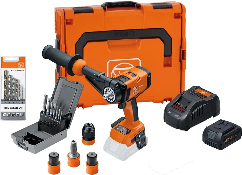 Fein 4-versnellingen accuschroefboormachine ASCM 18-4 QM AS Metal Advanced Top Set 18 V / 1x 5,0 Ah accu + lader incl. accessoires in L-Boxx - 71161563000 by Fein – product image