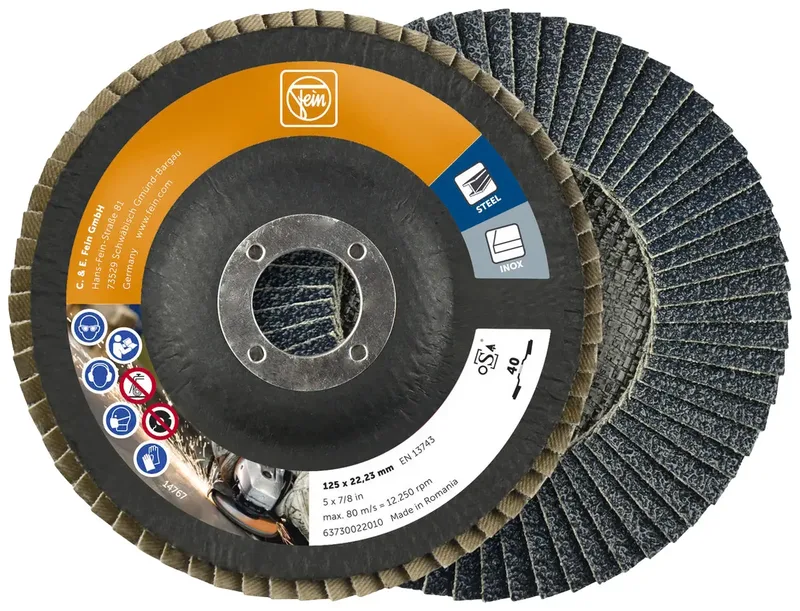 Fein 63730022010 Fächerschleifscheibe Durchmesser 125 mm Körnung (num)=40 10 St. von Fein – Produktbild