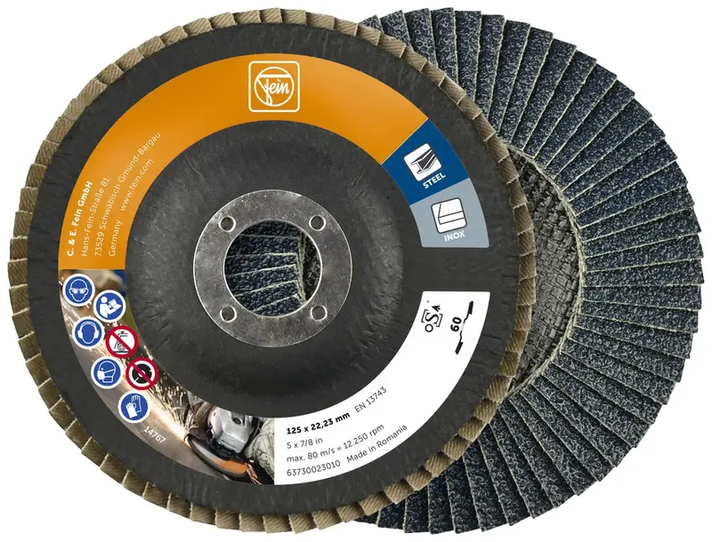 Fein 63730023010 Fächerschleifscheibe Durchmesser 125 mm Körnung (num)=60 10 St. de Fein – image du produit