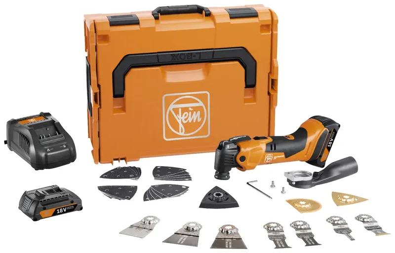 Multimaster AMM 500 Plus 71293864000 Akku-Multifunktionswerkzeug inkl. Akku, inkl. 2. Akku, inkl. Ladegerät, mit Zubehör, inkl. Koffer 36teilig 18 V 2 Ah by Fein – product image