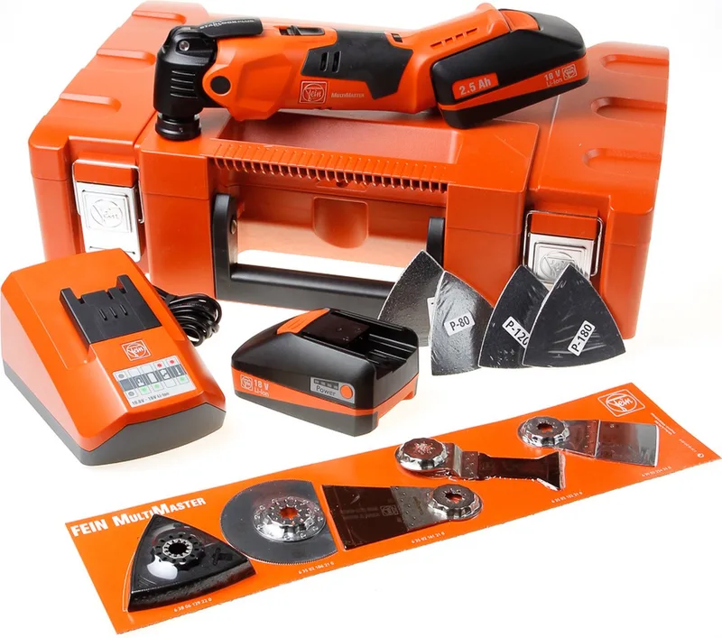 Multimaster AMM 500 PLUS TOP Accu multitool + accessoires 18V AMPShare 4.0Ah in L-Boxx - 71293861000 van Fein – productafbeelding