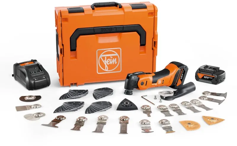 Multimaster AMM 700 MAX TOP Accu multitool + accessoires 18V AMPShare 4.0Ah in L-Boxx - 71293661000 van Fein – productafbeelding